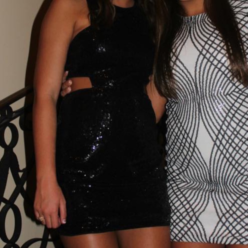 BLACK SEQUIN dress